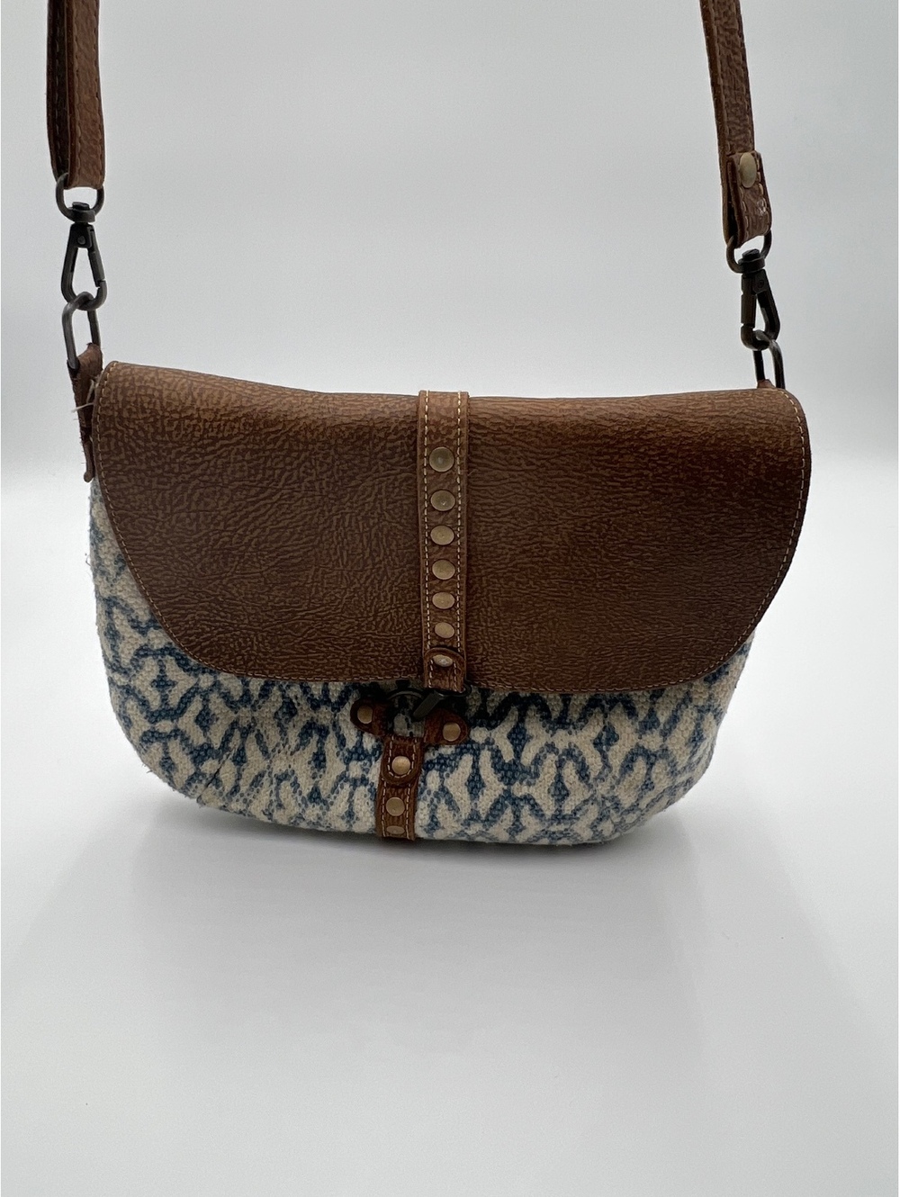 MYRA BLUE & CREAM WESTERN CROSSBODY